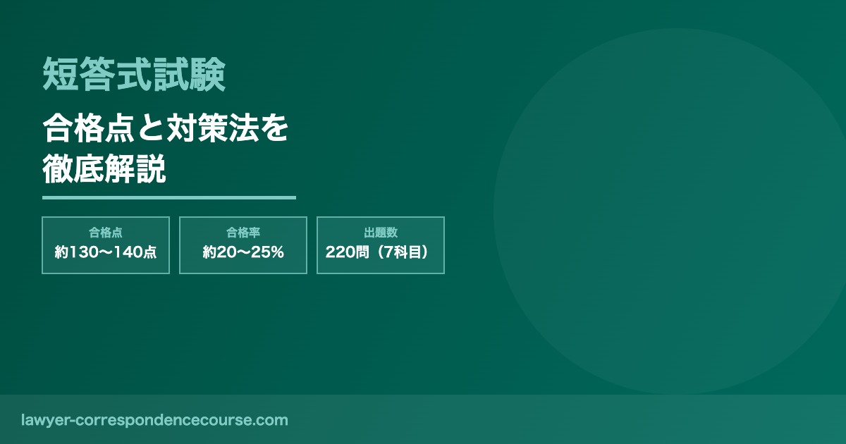 予備試験 短答式試験 合格点 対策法