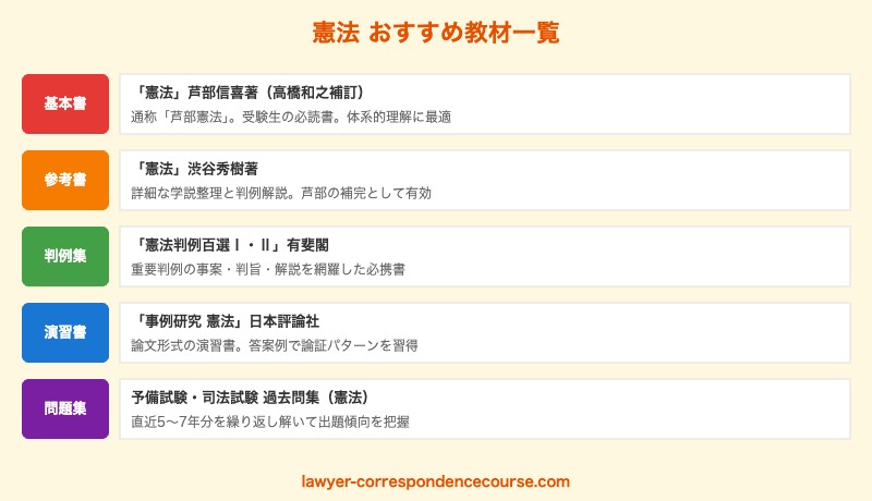 予備試験憲法のおすすめ参考書・判例集・問題集一覧