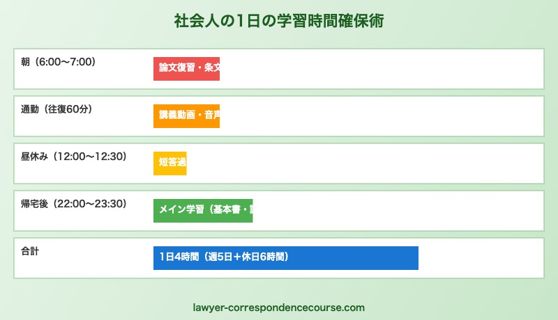社会人の1日の学習時間確保方法とスキマ時間の活用パターン