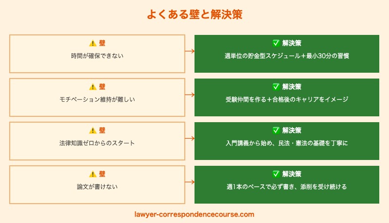 社会人受験生が仕事と弁護士試験勉強を両立する具体的な壁と解決策