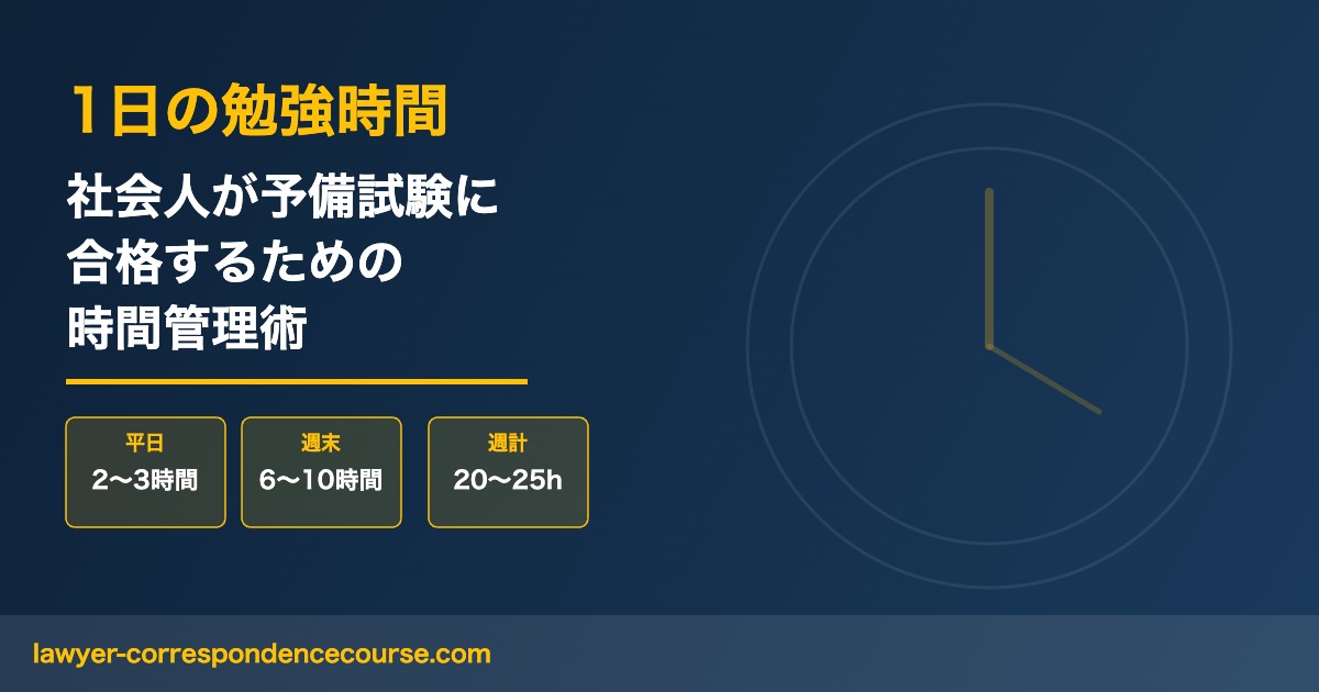 予備試験 社会人 1日の勉強時間 仕事と両立