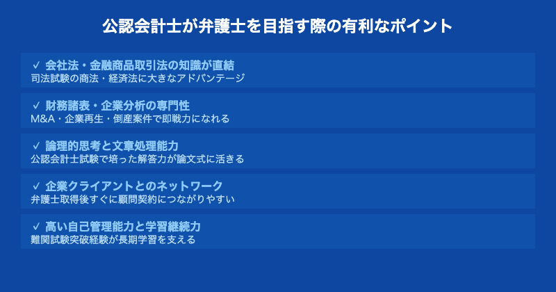 公認会計士から弁護士になるメリット