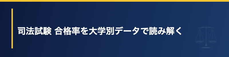 司法試験 合格率 大学別データ