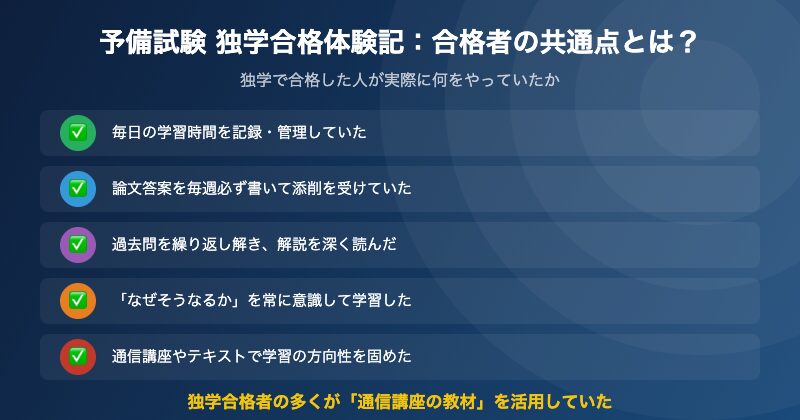予備試験独学合格の現実