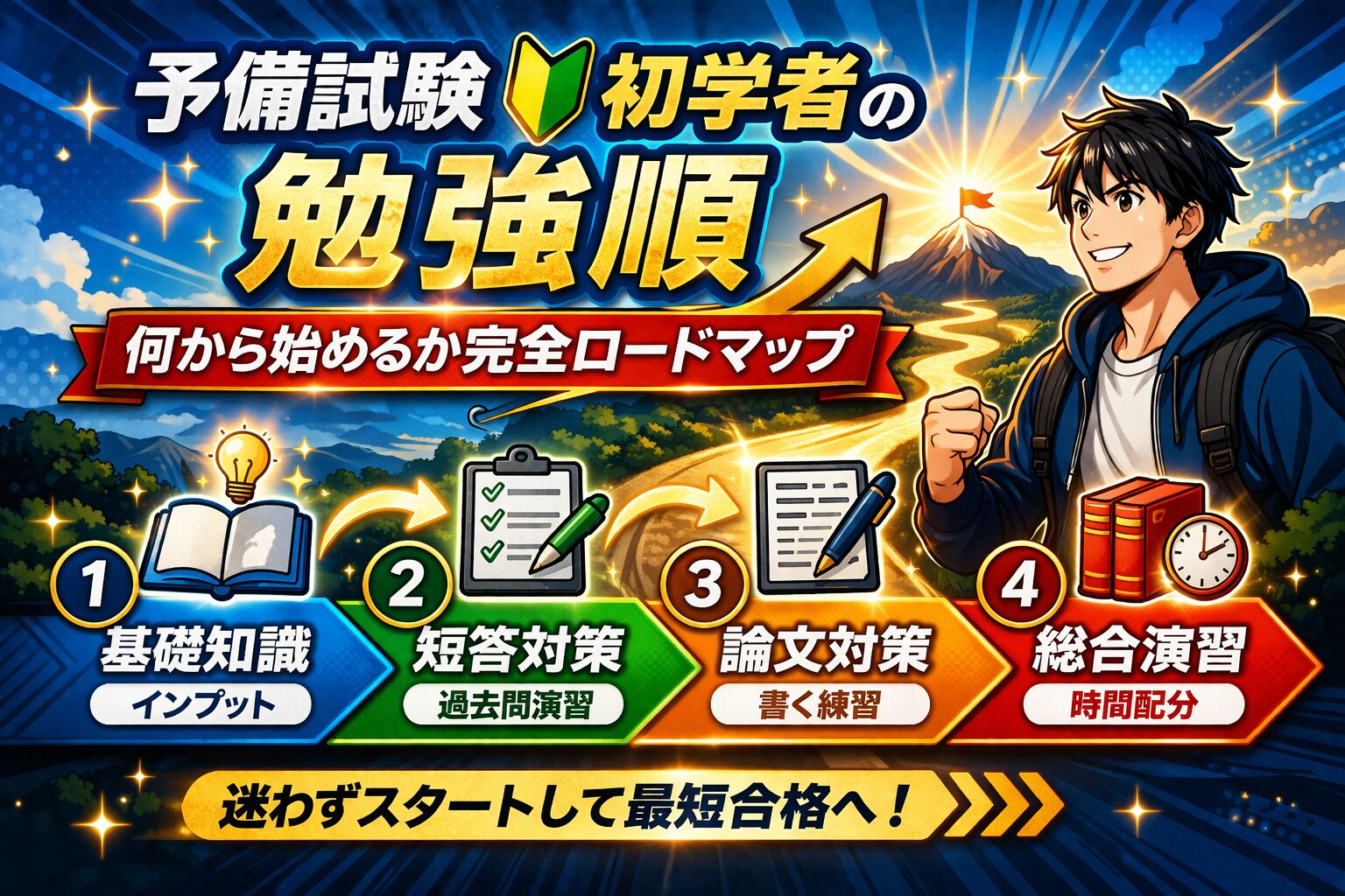 予備試験 初学者の勉強ロードマップ