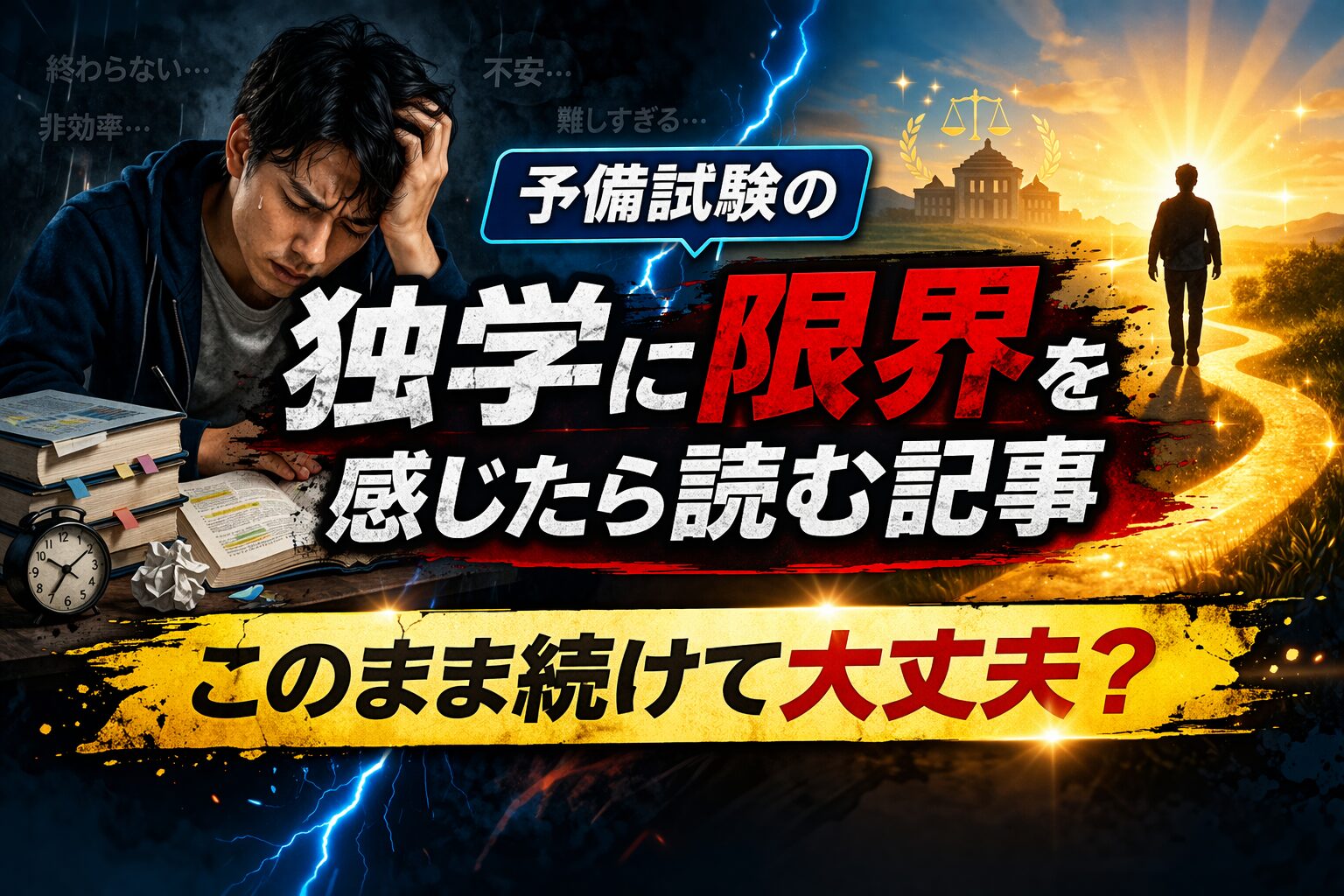 予備試験の独学に限界を感じたら読む記事【2026年最新】このまま続けて大丈夫？