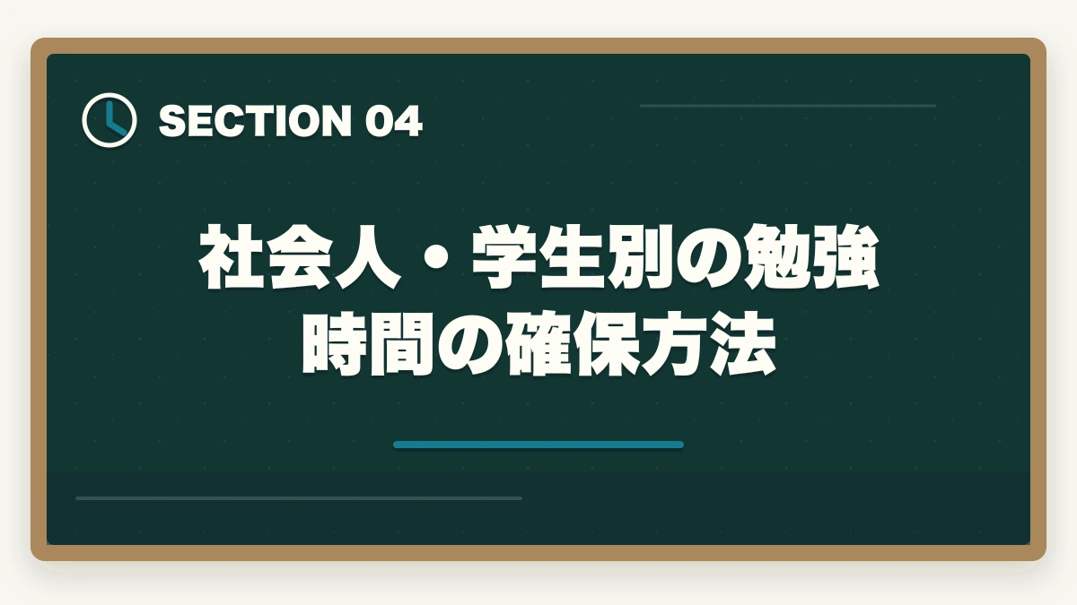 社会人・学生別の勉強時間の確保方法|司法試験・予備試験の合格に必要な勉強時間|科目別・段階別の学習計画を解説の図解