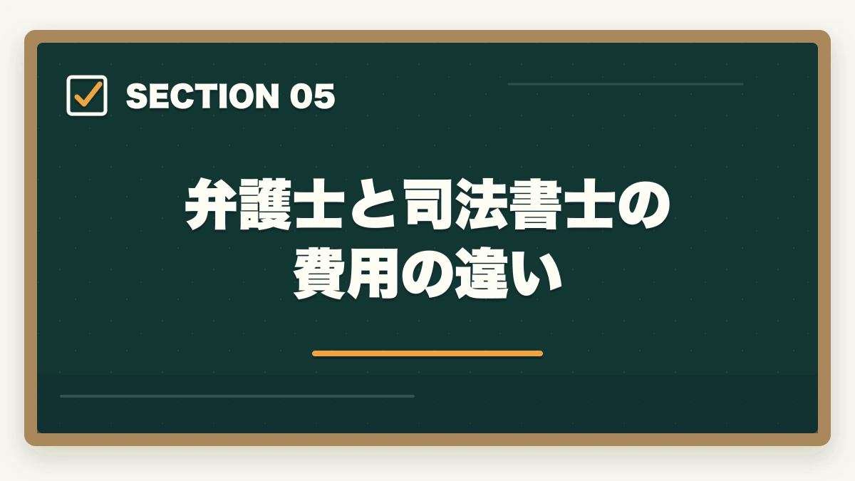 弁護士と司法書士の費用の違い|弁護士費用の相場|依頼内容別の費用目安と節約術を徹底解説の図解