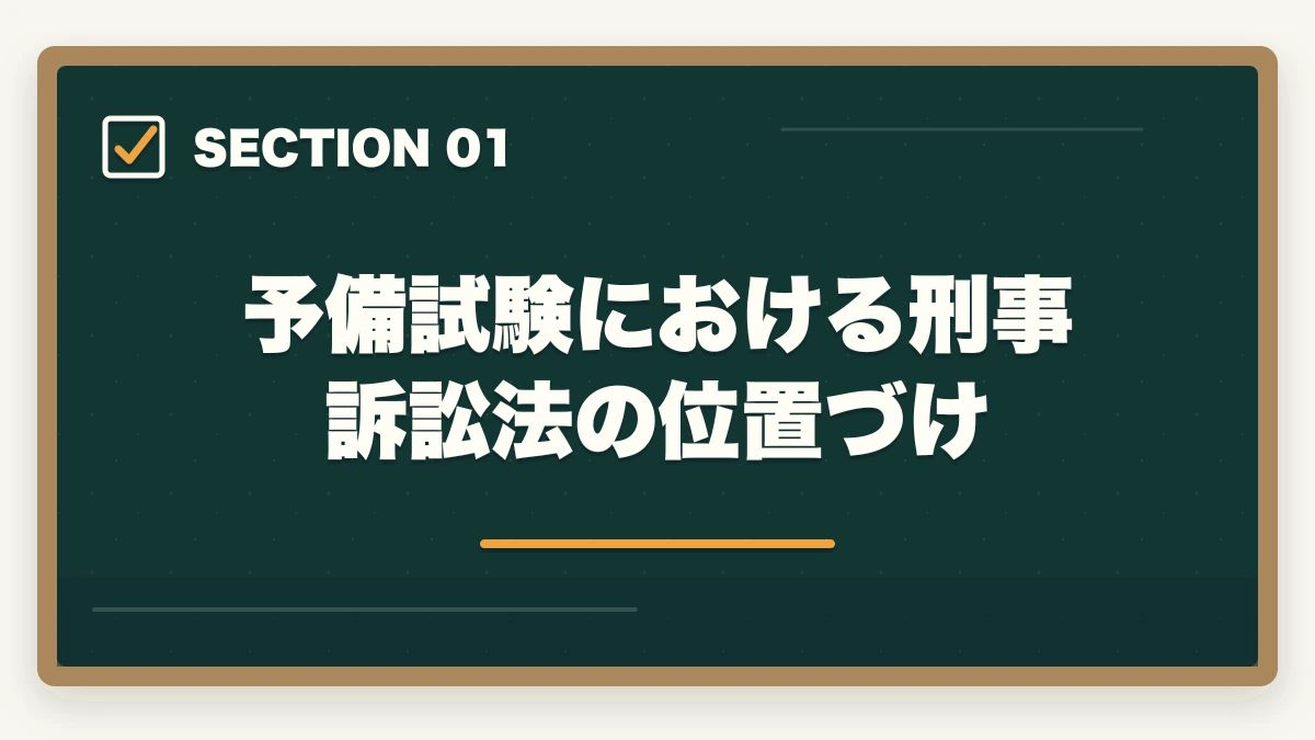 予備試験における刑事訴訟法の位置づけ|予備試験の刑事訴訟法対策|頻出論点と答案の書き方を徹底解説の図解