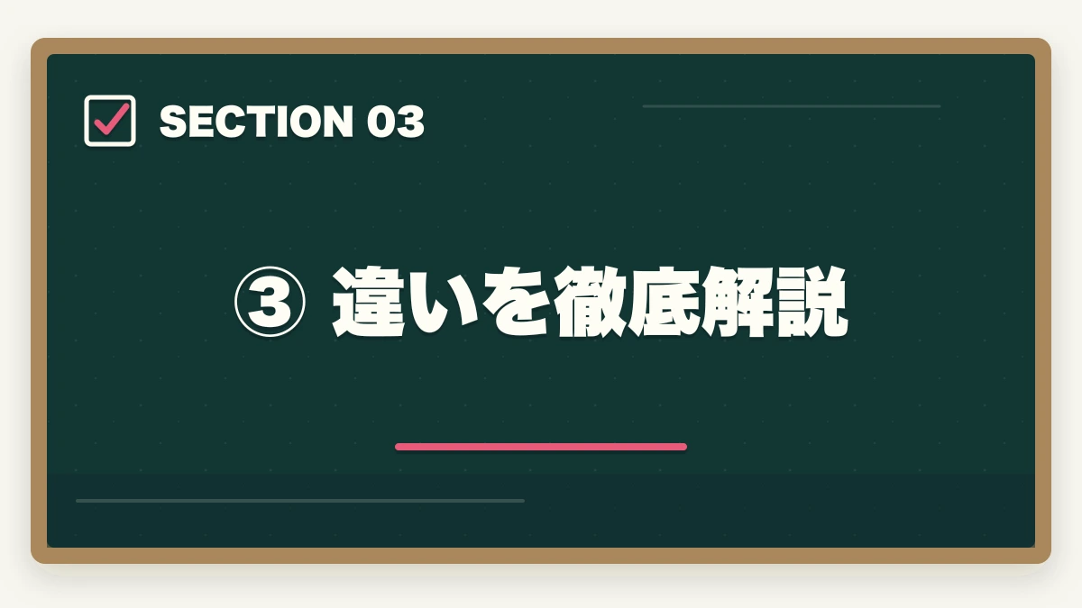 ③ 違いを徹底解説｜スタディングvsアガルート【弁護士】徹底比較｜あなたに合う講座はどっち？の図解