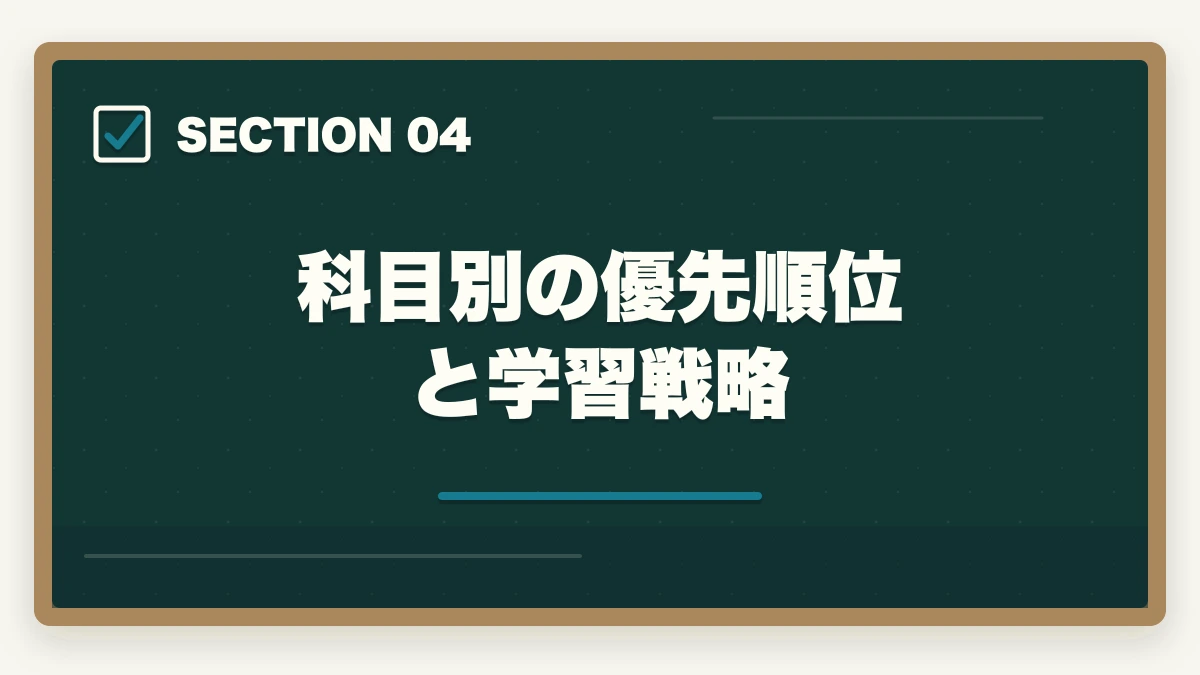 科目別の優先順位と学習戦略｜社会人が予備試験に1年で合格する方法【完全戦略ガイド2026年版】の図解
