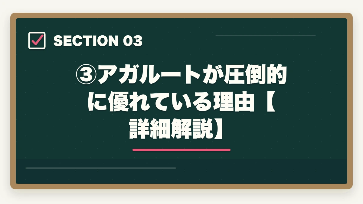 ③アガルートが圧倒的に優れている理由【詳細解説】｜アガルートvs伊藤塾【司法試験】徹底比較！現役士業がどちらを選ぶか解説【2026年版】の図解