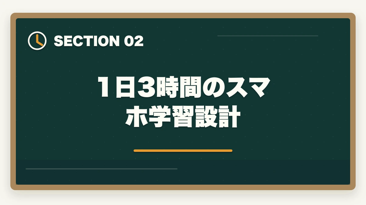 1日3時間のスマホ学習設計｜司法試験のスマホ完結学習法【通勤・隙間時間で短期合格】2026年版の図解