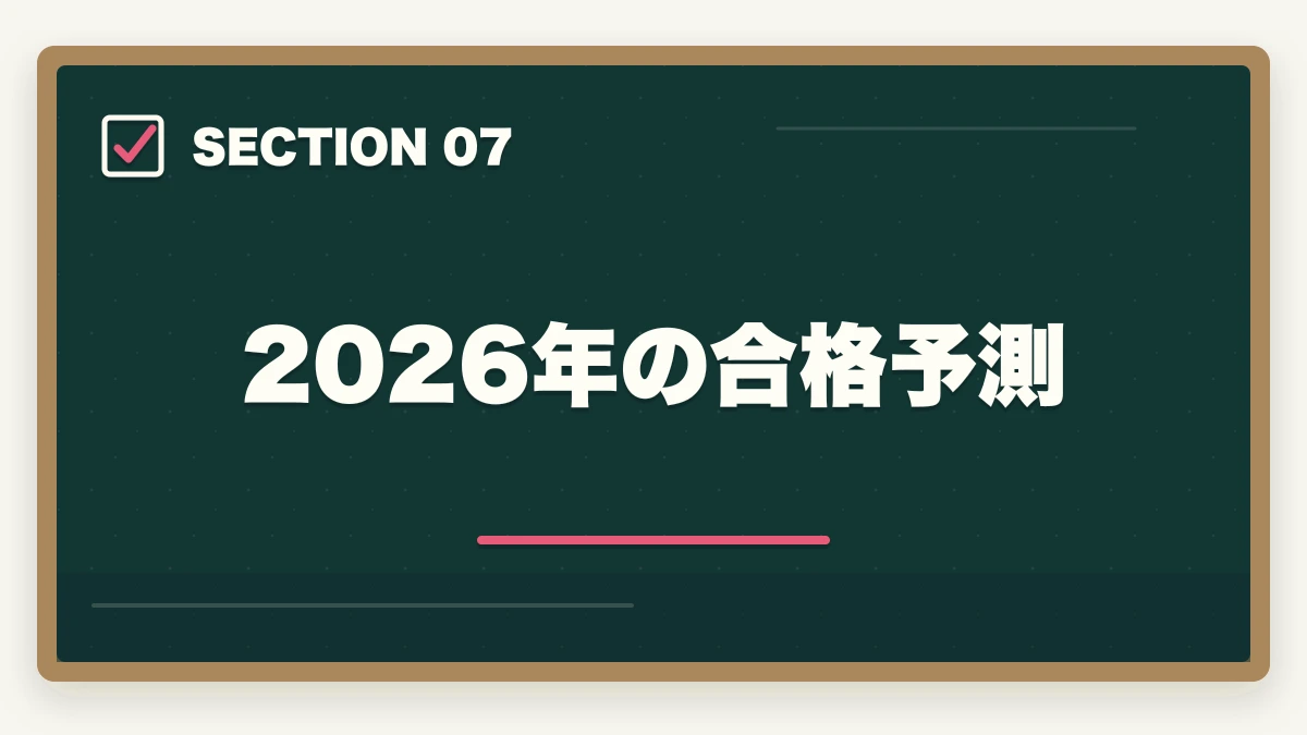2026年の合格予測｜司法試験・予備試験の合格率推移10年分析｜難化傾向と最新合格戦略【2026年版】の図解