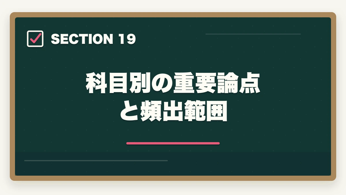 科目別の重要論点と頻出範囲｜司法試験・予備試験の合格率推移10年分析｜難化傾向と最新合格戦略【2026年版】の図解