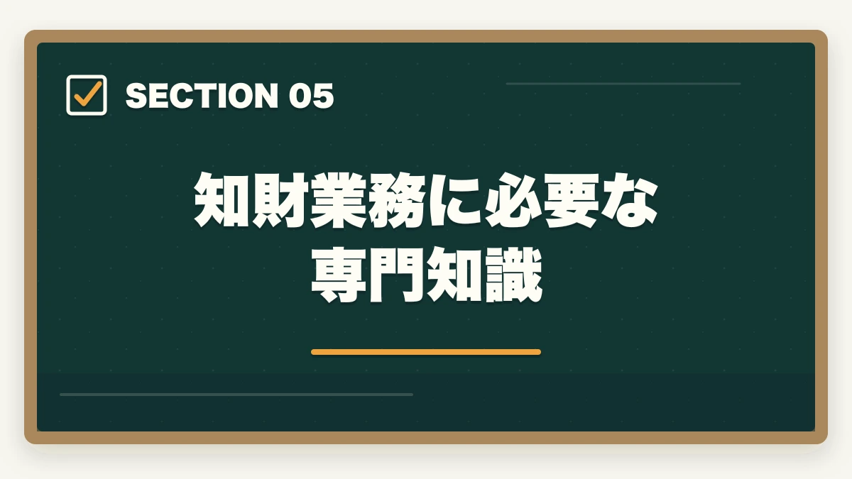 知財業務に必要な専門知識｜弁護士の知的財産業務完全ガイド｜特許訴訟・著作権で年収3000万円【2026年版】の図解