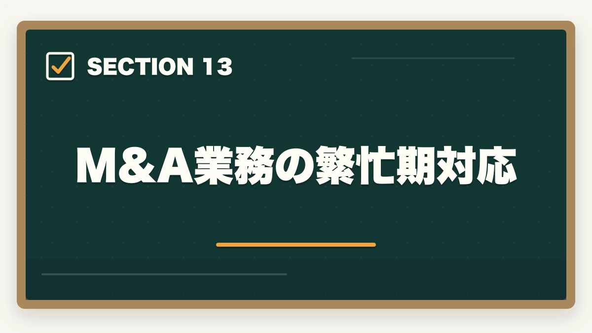 M&A業務の繁忙期対応|弁護士のM&A業務完全ガイド|事業承継で年収5000万円達成戦略【2026年版】の図解