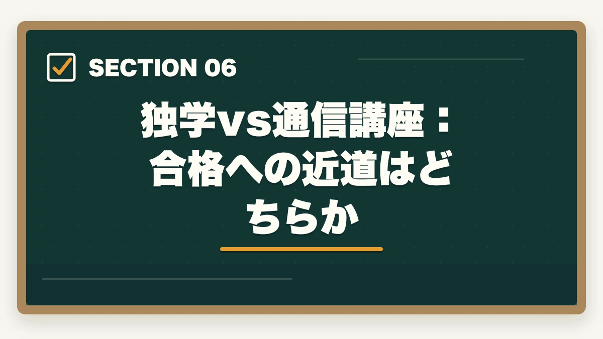 独学vs通信講座:合格への近道はどちらか|司法試験に合格すると人生が変わる理由【弁護士を目指す通信講座完全ガイド2026年版】の図解