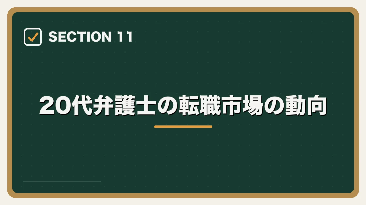 20代弁護士の転職市場の動向｜20代弁護士の転職完全ガイドの図解