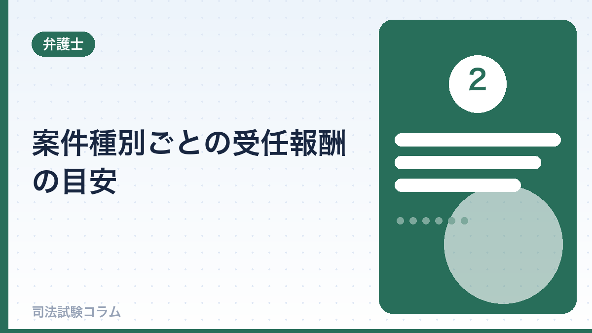 案件種別ごとの受任報酬の目安