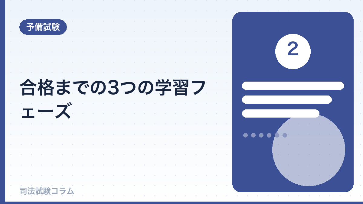 合格までの3つの学習フェーズ